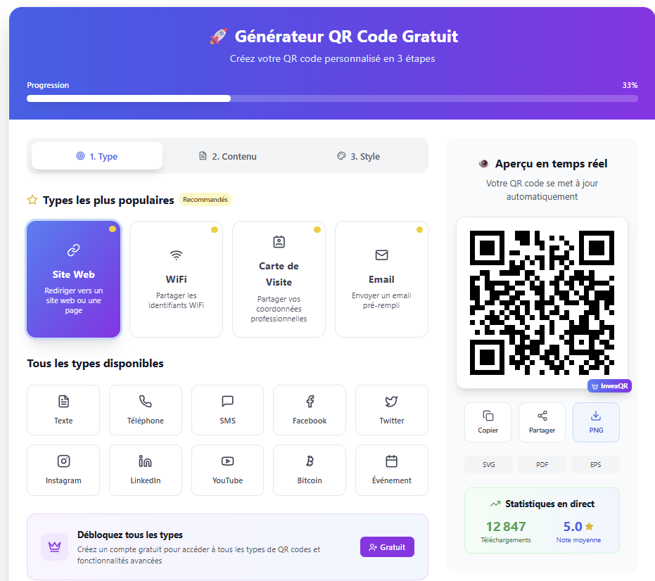 Simplifiez vos connexions avec InvexQR : la plateforme innovante de création de QR Codes