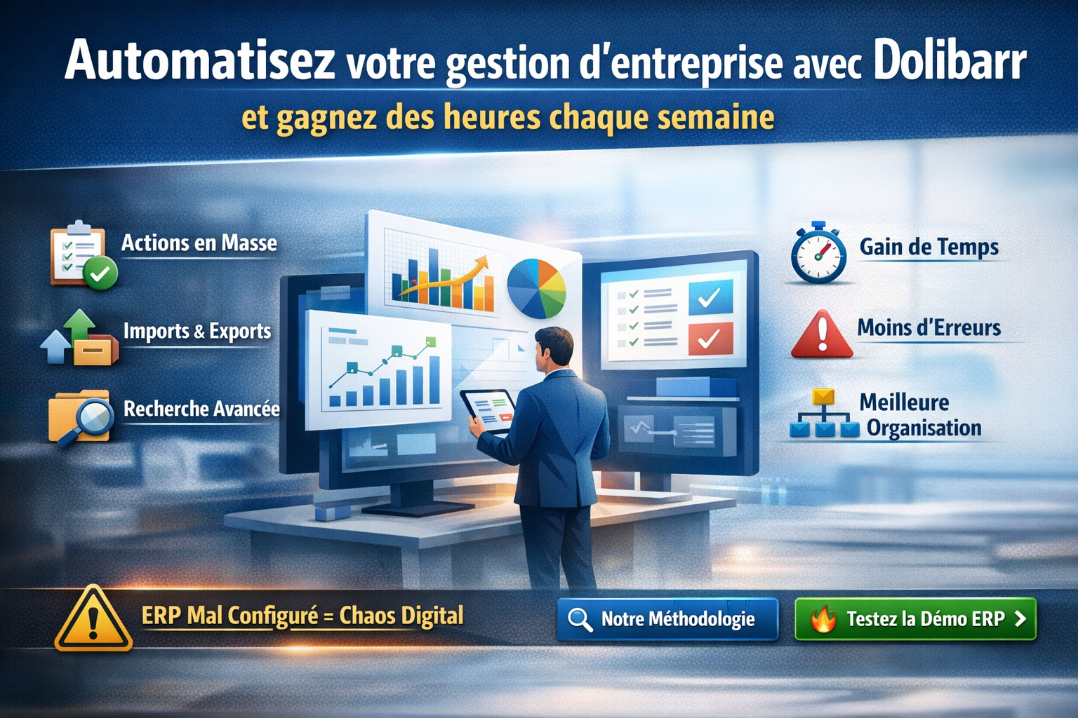 ⚙️ Comment automatiser votre gestion d’entreprise avec Dolibarr et gagner des heures chaque semaine